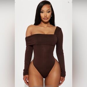 NWT brown fashion nova bodysuit size 2x